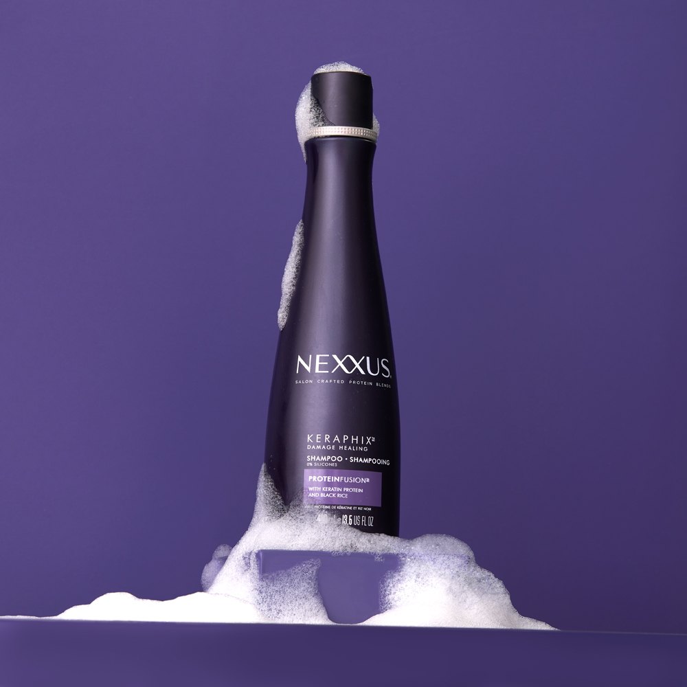 Nexxus Keraphix shampoo in foam