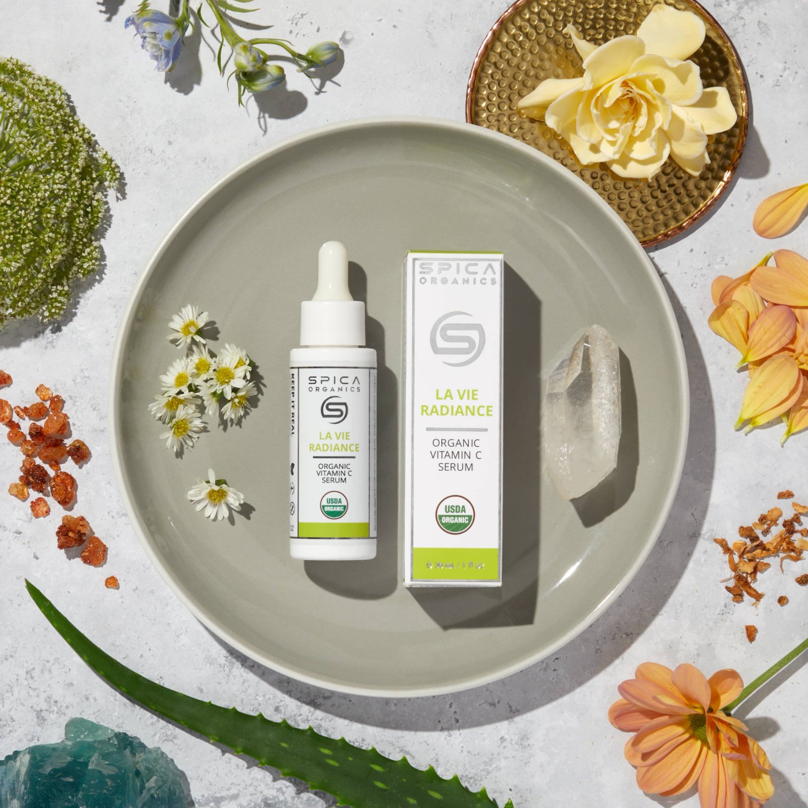 Spica Organics skincare photograph