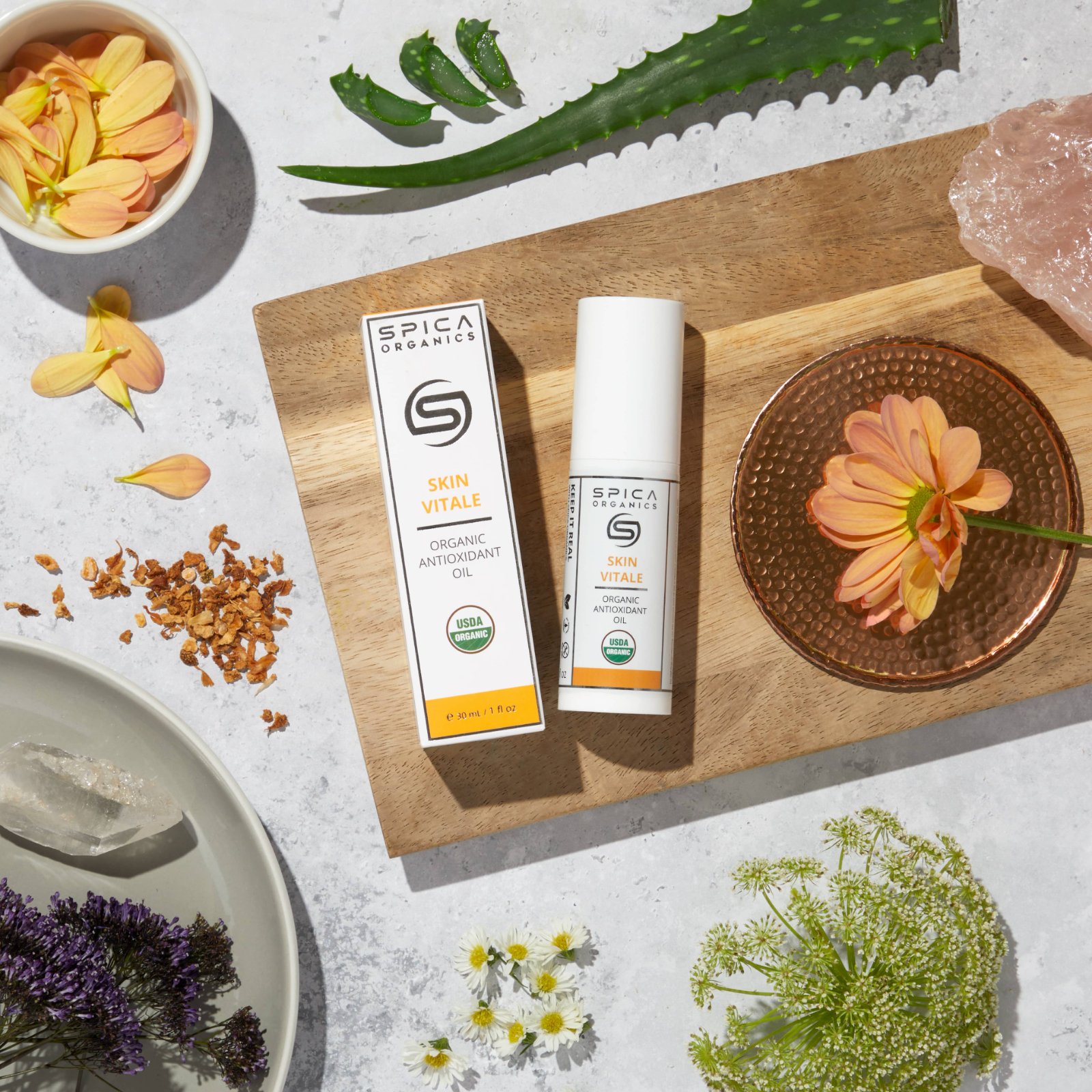 Spica Organics skincare photograph