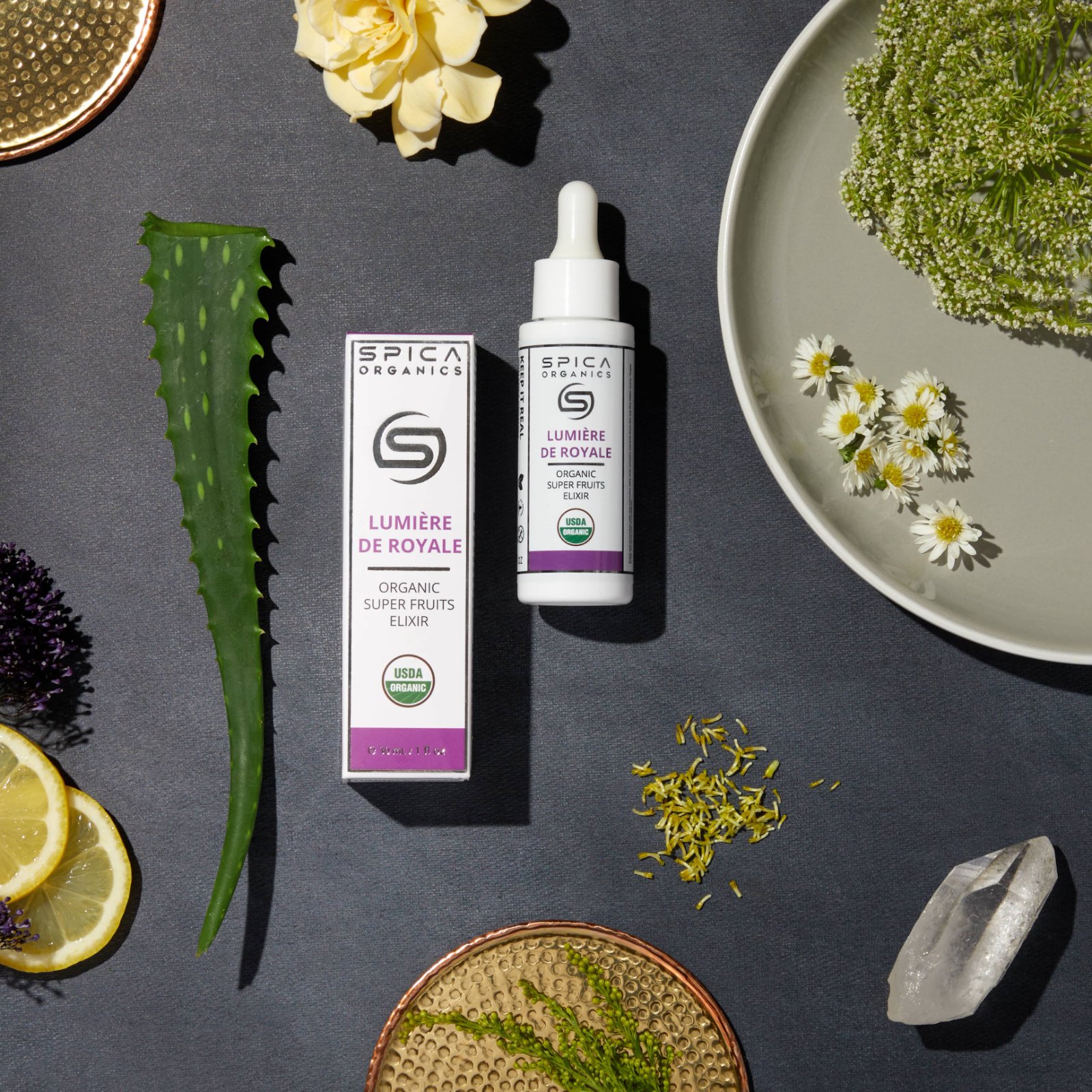 Spica Organics skincare photograph