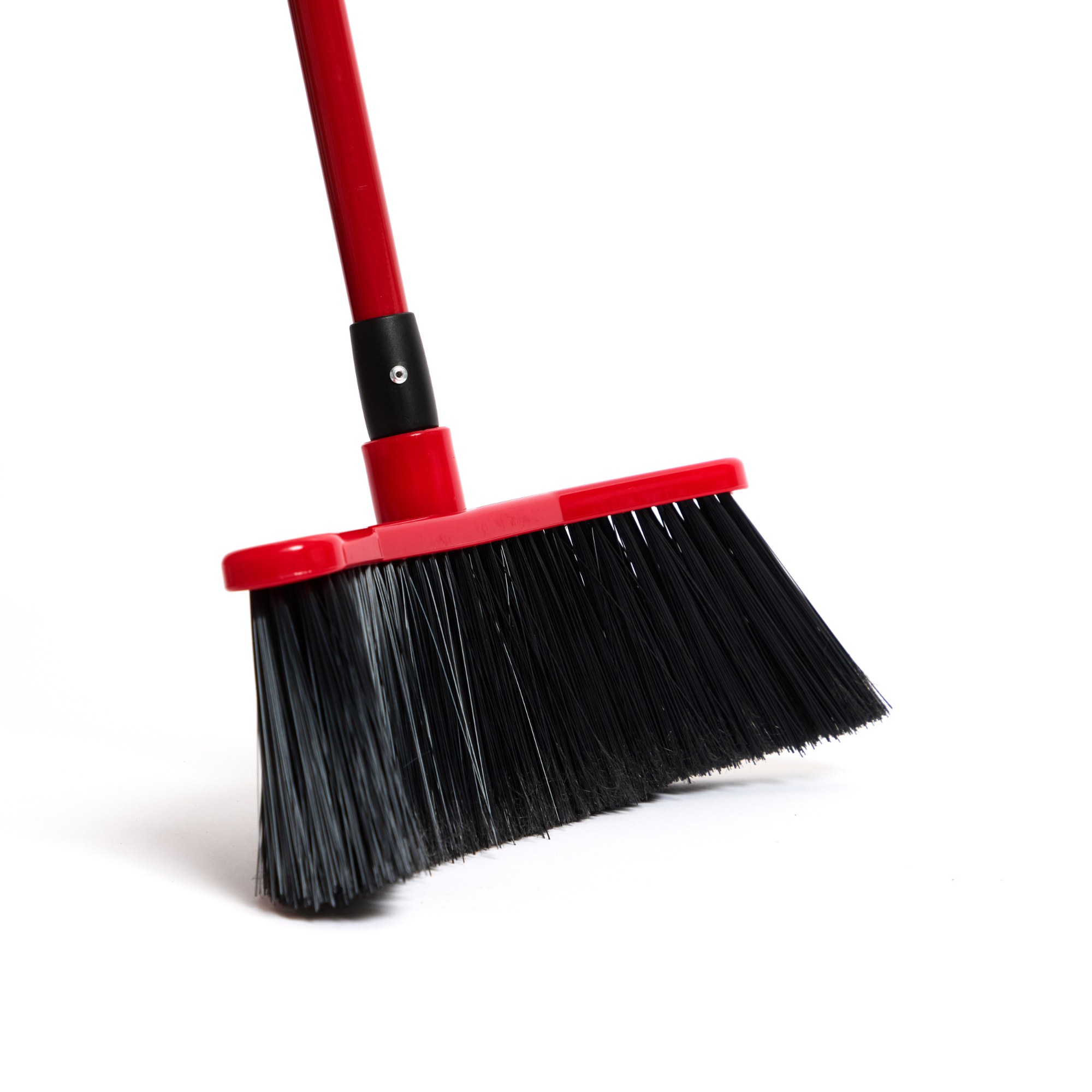 Red and black broom head