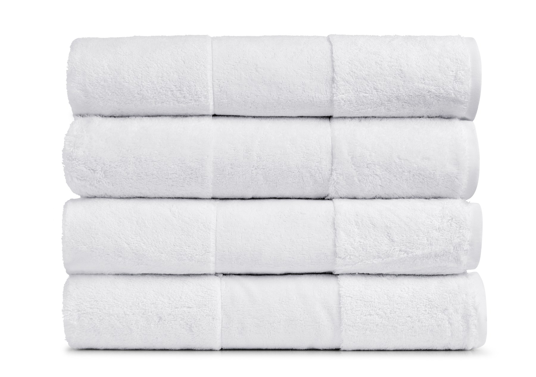Stack of white bath towels