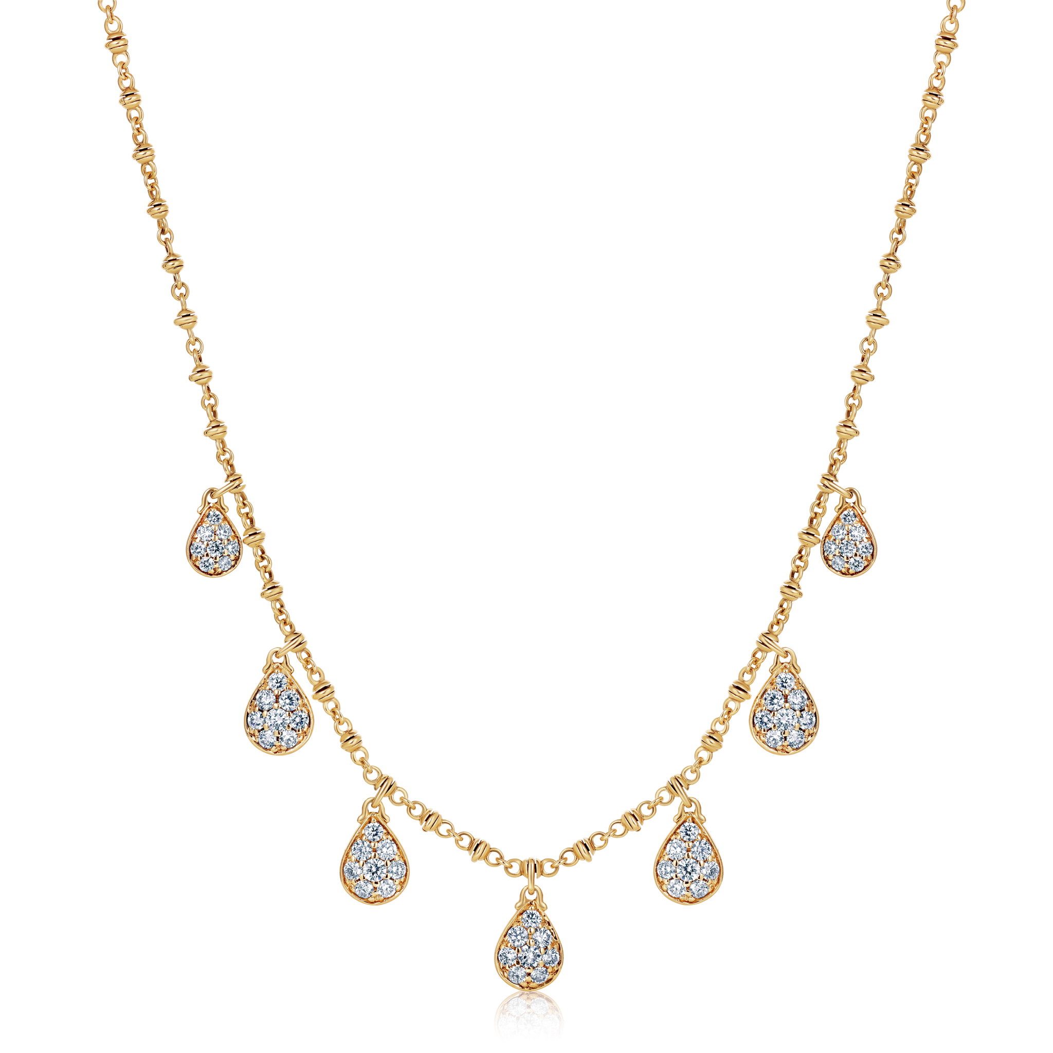 Pear drop diamond necklace